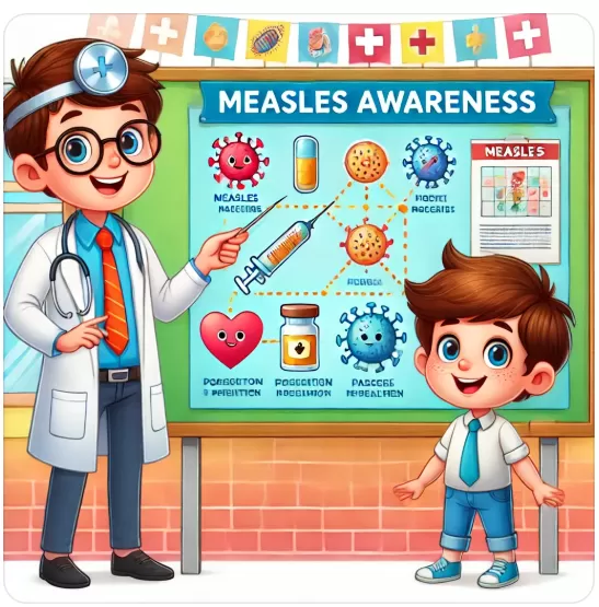 Symptoms and prevention of measles