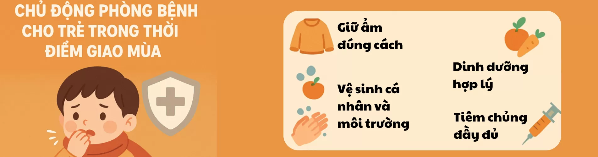 Chủ động phòng bệnh cho trẻ trong thời điểm giao mùa